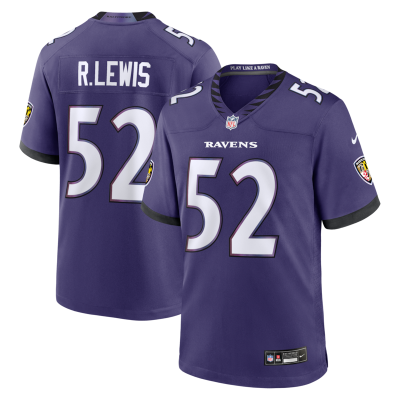 Ray Lewis Baltimore Ravens Team Retired Player Game Jersey - Purple