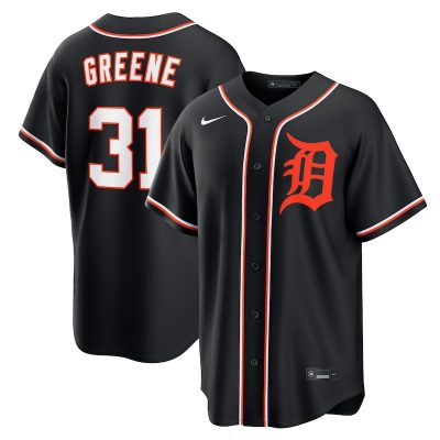 Riley Greene Detroit Tigers Fashion Replica Black Out Jersey