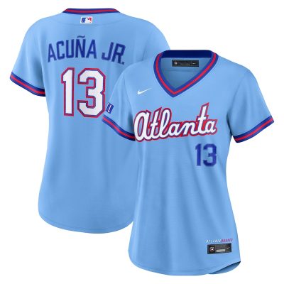 Ronald Acuna Jr. Atlanta Braves Women's 2026 City Connect Stadium Jersey - Powder Blue