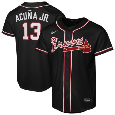 Ronald Acuna Jr. Atlanta Braves Youth Fashion Replica Player Jersey - Black