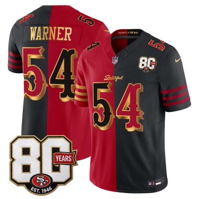 San Francisco 49ers 80th Anniversary Patch Vapor Limited Jersey - Rivalries Edition - Split / Fred Warner