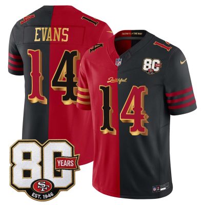 San Francisco 49ers 80th Anniversary Patch Vapor Limited Jersey - Rivalries Edition - Split / Mike Evans