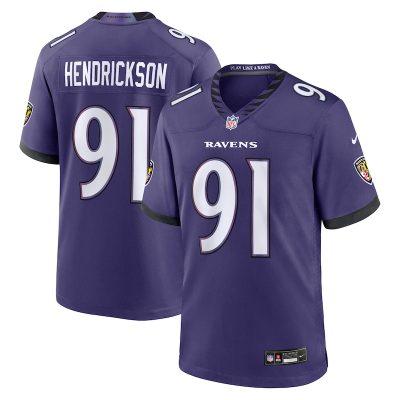 Trey Hendrickson Baltimore Ravens Team Game Jersey - Purple