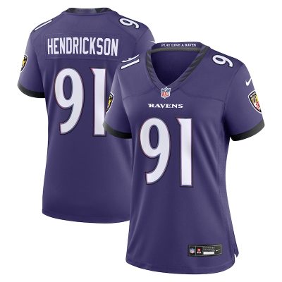 Trey Hendrickson Baltimore Ravens Women's Team Game Jersey - Purple