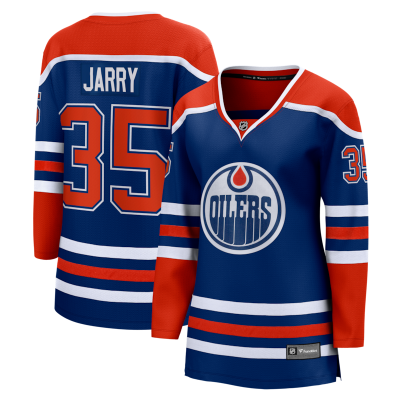 Tristan Jarry Edmonton Oilers Women's Home Breakaway Player Jersey - Royal