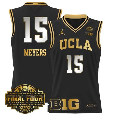 UCLA Bruins 2026 Women's Tournament Final Four Basketball Stitched Jersey - Black Gold / Ann Meyers