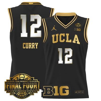 UCLA Bruins 2026 Women's Tournament Final Four Basketball Stitched Jersey - Black Gold / Denise Curry