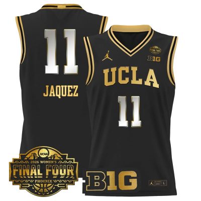 UCLA Bruins 2026 Women's Tournament Final Four Basketball Stitched Jersey - Black Gold / Gabriela Jaquez