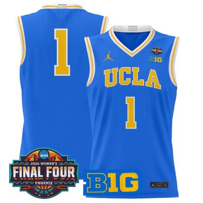 UCLA Bruins 2026 Women's Tournament Final Four Basketball Stitched Jersey - Blue / #1 Team