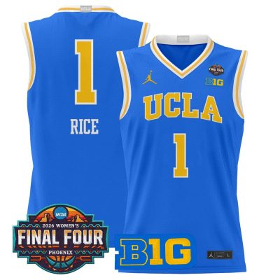 UCLA Bruins 2026 Women's Tournament Final Four Basketball Stitched Jersey - Blue / Kiki Rice