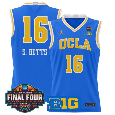 UCLA Bruins 2026 Women's Tournament Final Four Basketball Stitched Jersey - Blue / Sienna Betts