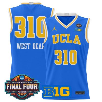 UCLA Bruins 2026 Women's Tournament Final Four Basketball Stitched Jersey - Blue / West Bear 310