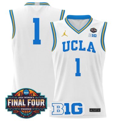 UCLA Bruins 2026 Women's Tournament Final Four Basketball Stitched Jersey - White / #1 Team