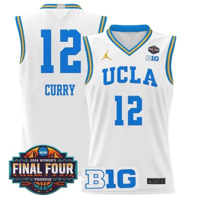 UCLA Bruins 2026 Women's Tournament Final Four Basketball Stitched Jersey - White / Denise Curry