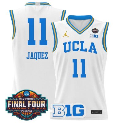 UCLA Bruins 2026 Women's Tournament Final Four Basketball Stitched Jersey - White / Gabriela Jaquez