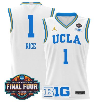 UCLA Bruins 2026 Women's Tournament Final Four Basketball Stitched Jersey - White / Kiki Rice