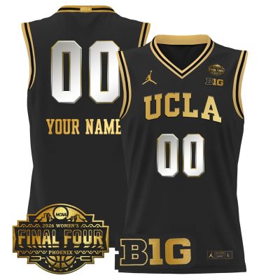 UCLA Bruins 2026 Women's Tournament Final Four Custom Basketball Stitched Jersey - Black Gold