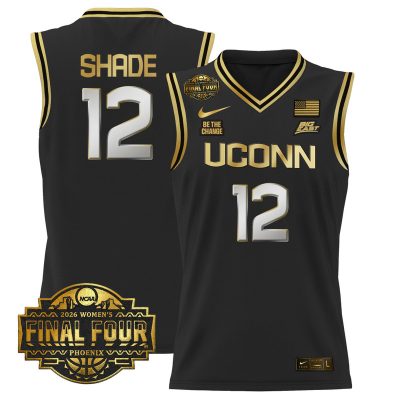 UConn Huskies 2026 Women's Tournament Final Four Basketball Stitched Jersey - Black Gold / Ashlynn Shade