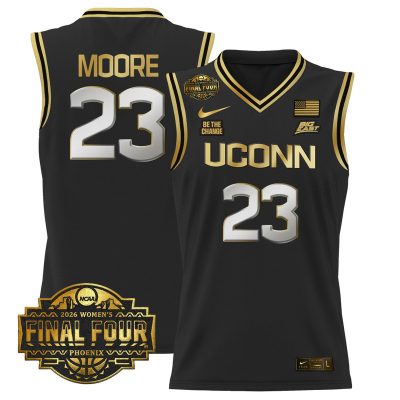 UConn Huskies 2026 Women's Tournament Final Four Basketball Stitched Jersey - Black Gold / Maya Moore