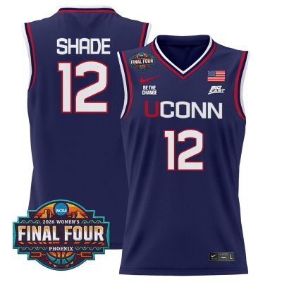 UConn Huskies 2026 Women's Tournament Final Four Basketball Stitched Jersey - Navy / Ashlynn Shade
