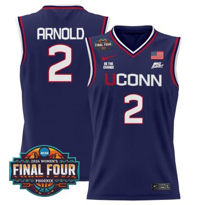 UConn Huskies 2026 Women's Tournament Final Four Basketball Stitched Jersey - Navy / KK Arnold