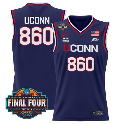 UConn Huskies 2026 Women's Tournament Final Four Basketball Stitched Jersey - Navy / UConn 860