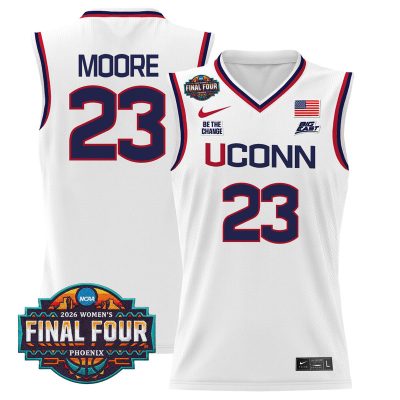 UConn Huskies 2026 Women's Tournament Final Four Basketball Stitched Jersey - White / Maya Moore