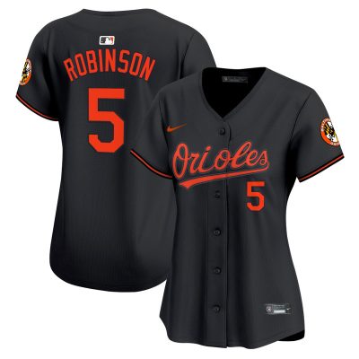 Women's Baltimore Orioles 2026 Vapor Premier Stitched Jersey - Black / Brooks Robinson