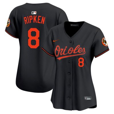 Women's Baltimore Orioles 2026 Vapor Premier Stitched Jersey - Black / Cal Ripken
