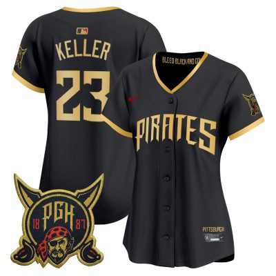 Women's Pittsburgh Pirates 2026 City Connect Vapor Premier Stitched Jersey - Black / Mitch Keller