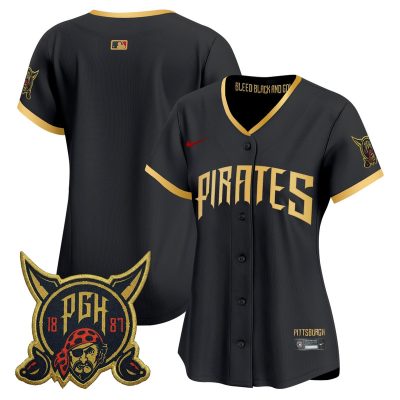 Women's Pittsburgh Pirates 2026 City Connect Vapor Premier Stitched Jersey - Black / Team