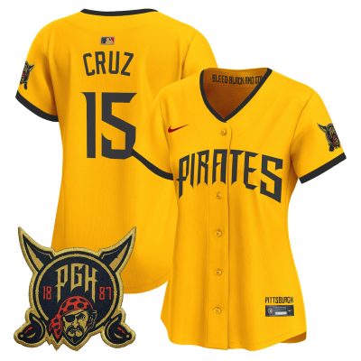 Women's Pittsburgh Pirates 2026 City Connect Vapor Premier Stitched Jersey - Gold / Oneil Cruz