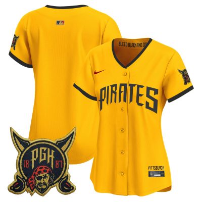Women's Pittsburgh Pirates 2026 City Connect Vapor Premier Stitched Jersey - Gold / Team