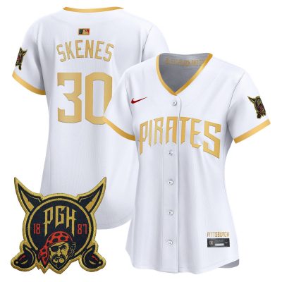 Women's Pittsburgh Pirates 2026 City Connect Vapor Premier Stitched Jersey - White / Paul Skenes