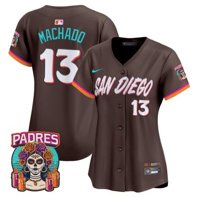 Women's San Diego Padres 2026 City Connect Vapor Premier Stitched Jersey - Brown / Manny Machado