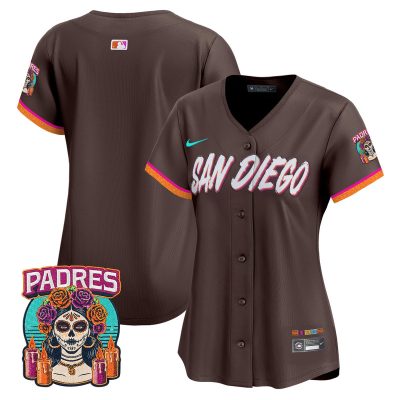 Women's San Diego Padres 2026 City Connect Vapor Premier Stitched Jersey - Brown / Team