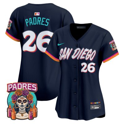 Women's San Diego Padres 2026 City Connect Vapor Premier Stitched Jersey - City Connect / #26 Padres