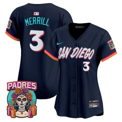 Women's San Diego Padres 2026 City Connect Vapor Premier Stitched Jersey - City Connect / Jackson Merrill