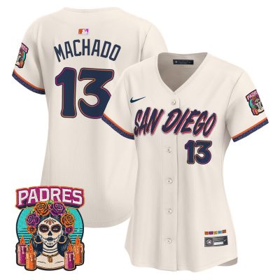 Women's San Diego Padres 2026 City Connect Vapor Premier Stitched Jersey - Cream / Manny Machado