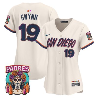 Women's San Diego Padres 2026 City Connect Vapor Premier Stitched Jersey - Cream / Tony Gwynn