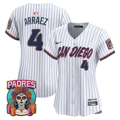 Women's San Diego Padres 2026 City Connect Vapor Premier Stitched Jersey - Pinstripe / Luis Arraez