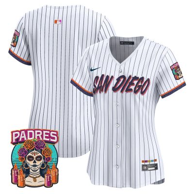 Women's San Diego Padres 2026 City Connect Vapor Premier Stitched Jersey - Pinstripe / Team