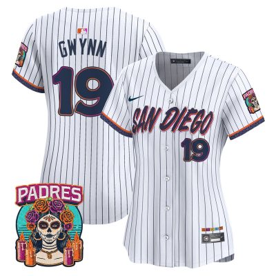 Women's San Diego Padres 2026 City Connect Vapor Premier Stitched Jersey - Pinstripe / Tony Gwynn