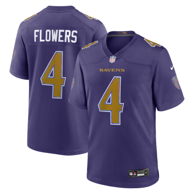 Zay Flowers Baltimore Ravens Alternate Game Jersey - Purple