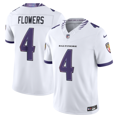 Zay Flowers Baltimore Ravens Vapor F.U.S.E. Sewn Down Limited Jersey - White