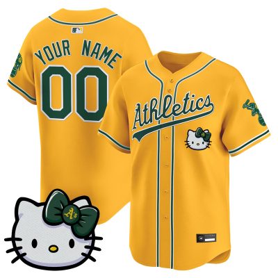 Athletics Hello Kitty Vapor Premier Limited Custom Jersey - Gold