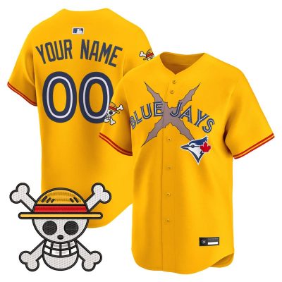 Blue Jays x One Piece Vapor Premier Limited Custom Jersey - Gold