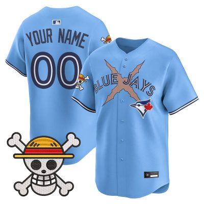 Blue Jays x One Piece Vapor Premier Limited Custom Jersey - Powder Blue