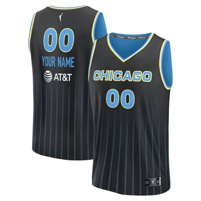 Chicago Sky Unisex  Explorer Edition Fast Break Replica Custom Jersey - Black