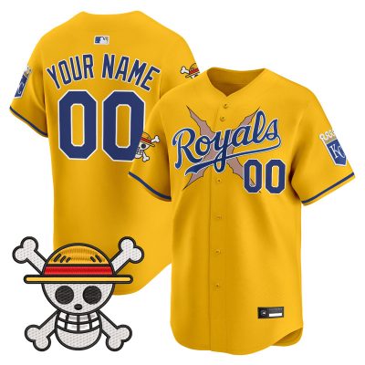 Kansas City Royals x One Piece Vapor Premier Limited Custom Jersey - Gold